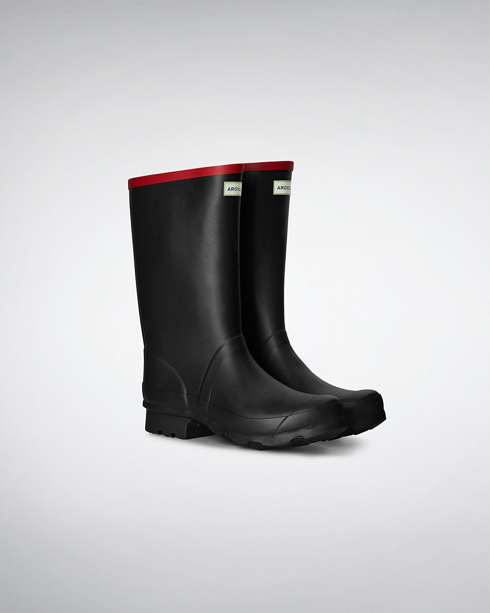 Women Hunter Argyll | Short Rain Boots Black | NZ-71658-SBAK